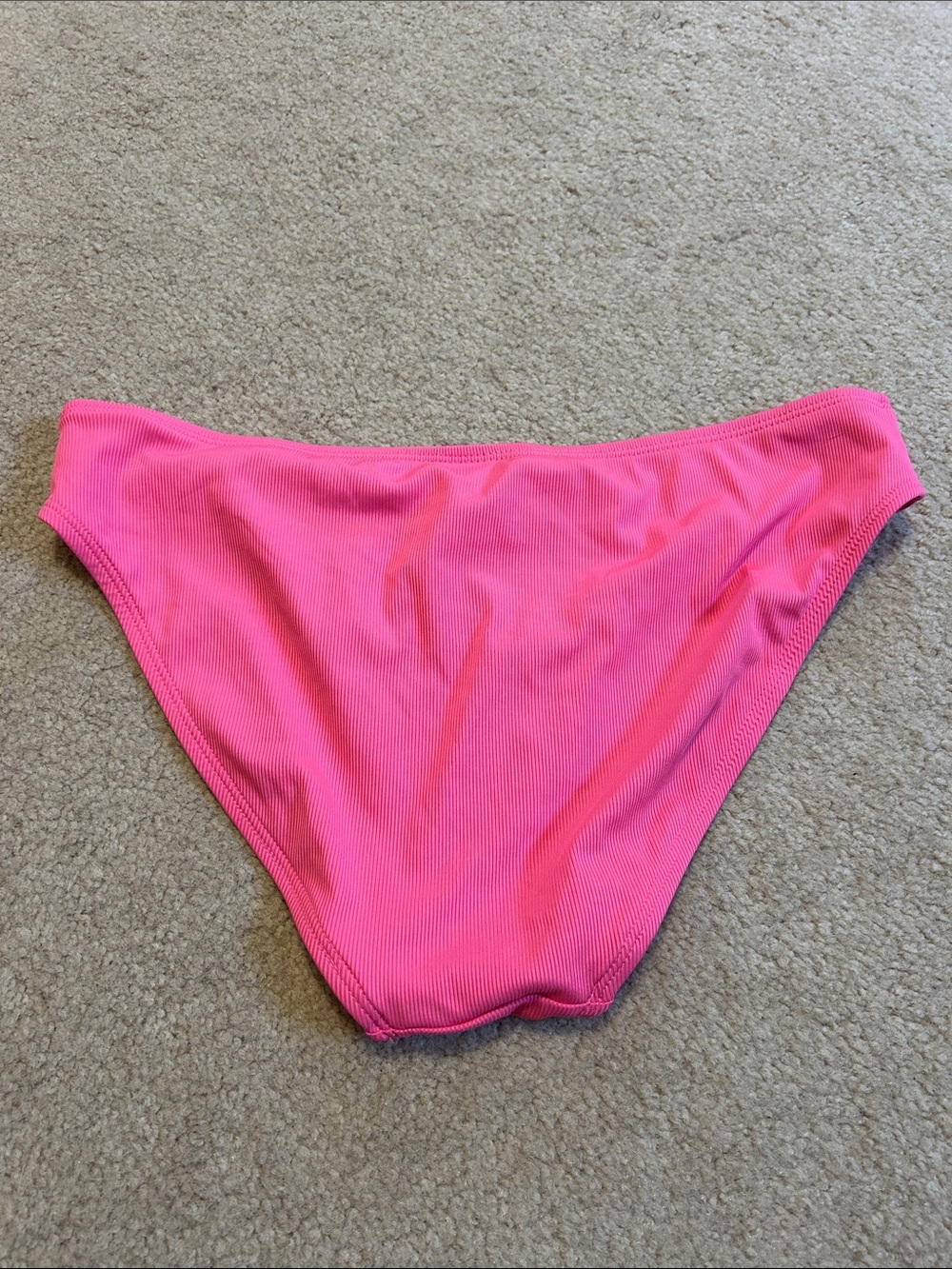 Pink Ribbed Bikini Bottoms - Picture 2 of 8